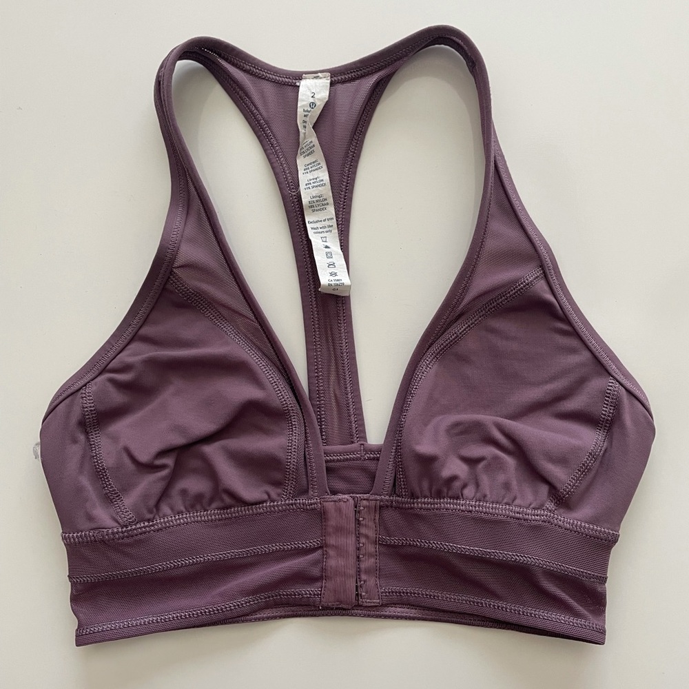 Lululemon Seek The Heat Bra Purple Fog Size 2